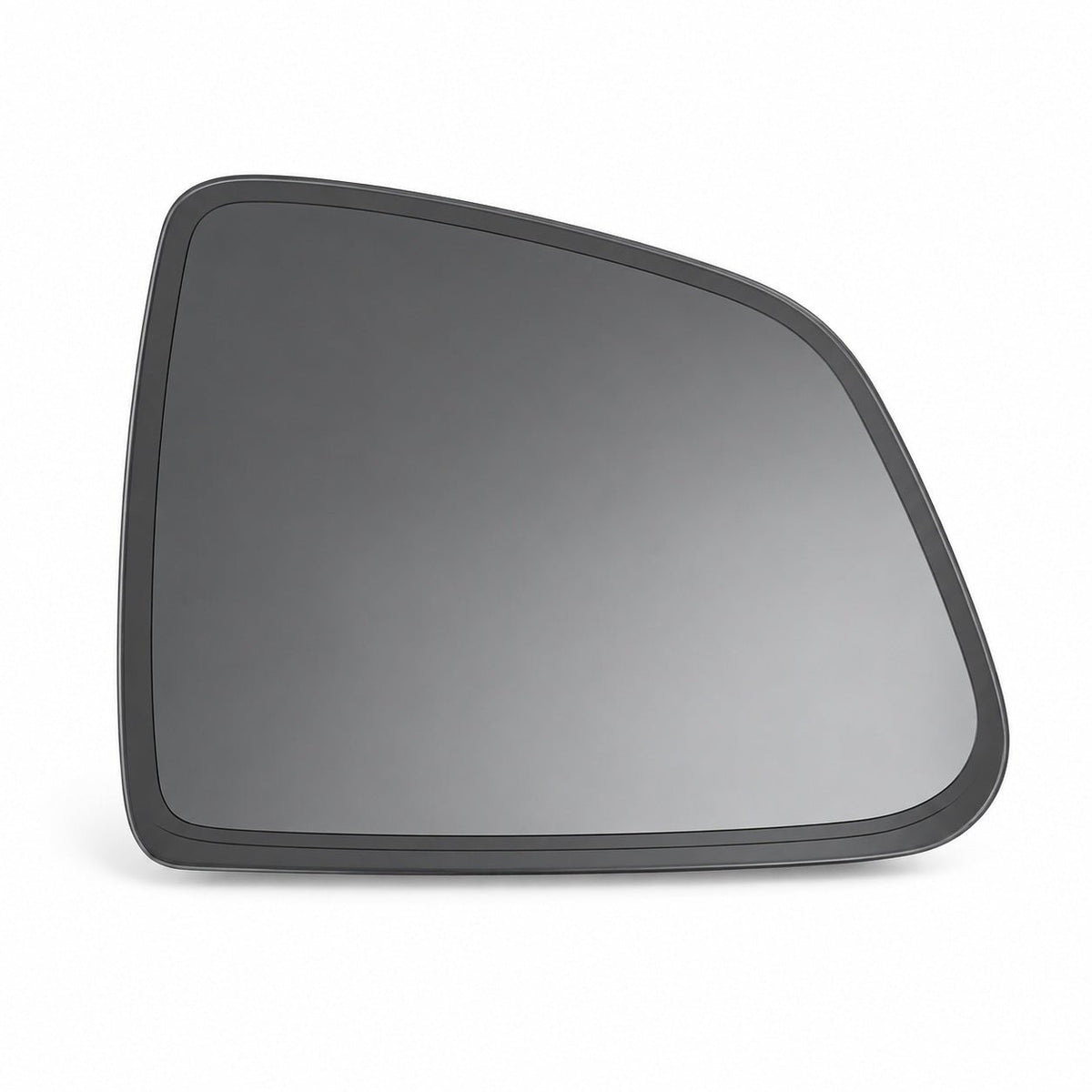 Opposite-side mirror-glass insert with a dark border and tapered right end.
