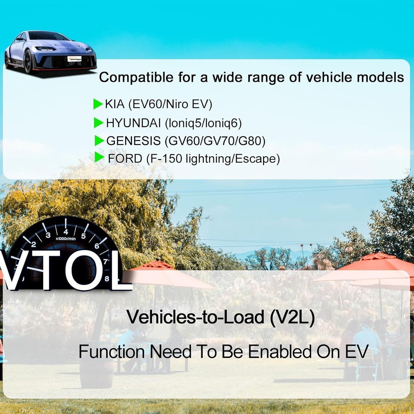 J1772 V2L Discharger Adapter | Vehicle - To - Load - Tesery Official Store