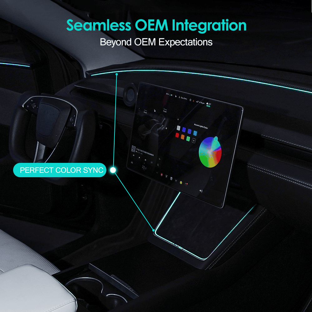 Laser - Carved Ambient Light for Model Y Juniper Wireless Charging Port - Tesery Official Store