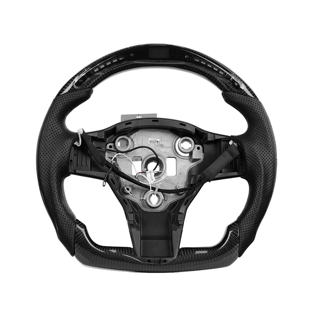 LED Carbon Fiber Steering Wheel with Lights for Tesla Model 3 / Y【Style 4】 - Tesery Official Store