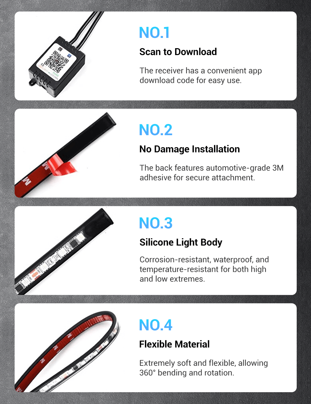 LED Chassis Ambient Lights for Tesla Model 3/Y (4PCS) - Tesery Official Store