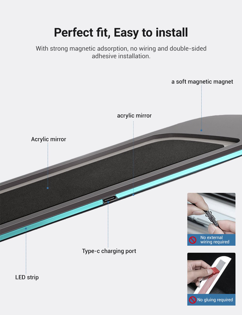 LED Colorful Lights illuminated Door Sills for Tesla Model Y/3/S/X - Tesery Official Store