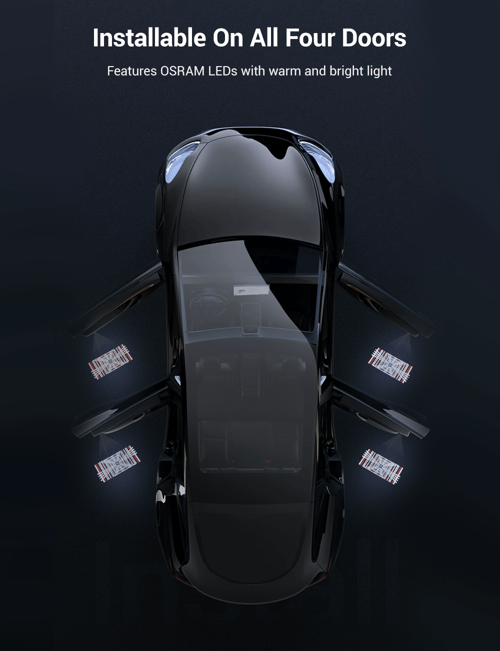 LED Door Projector Puddle Lights for Tesla Model 3 / Y Highland - Tesery Official Store