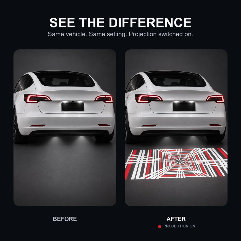 License Plate Projection Lights for Model 3 Highland/Model Y - Tesery Official Store
