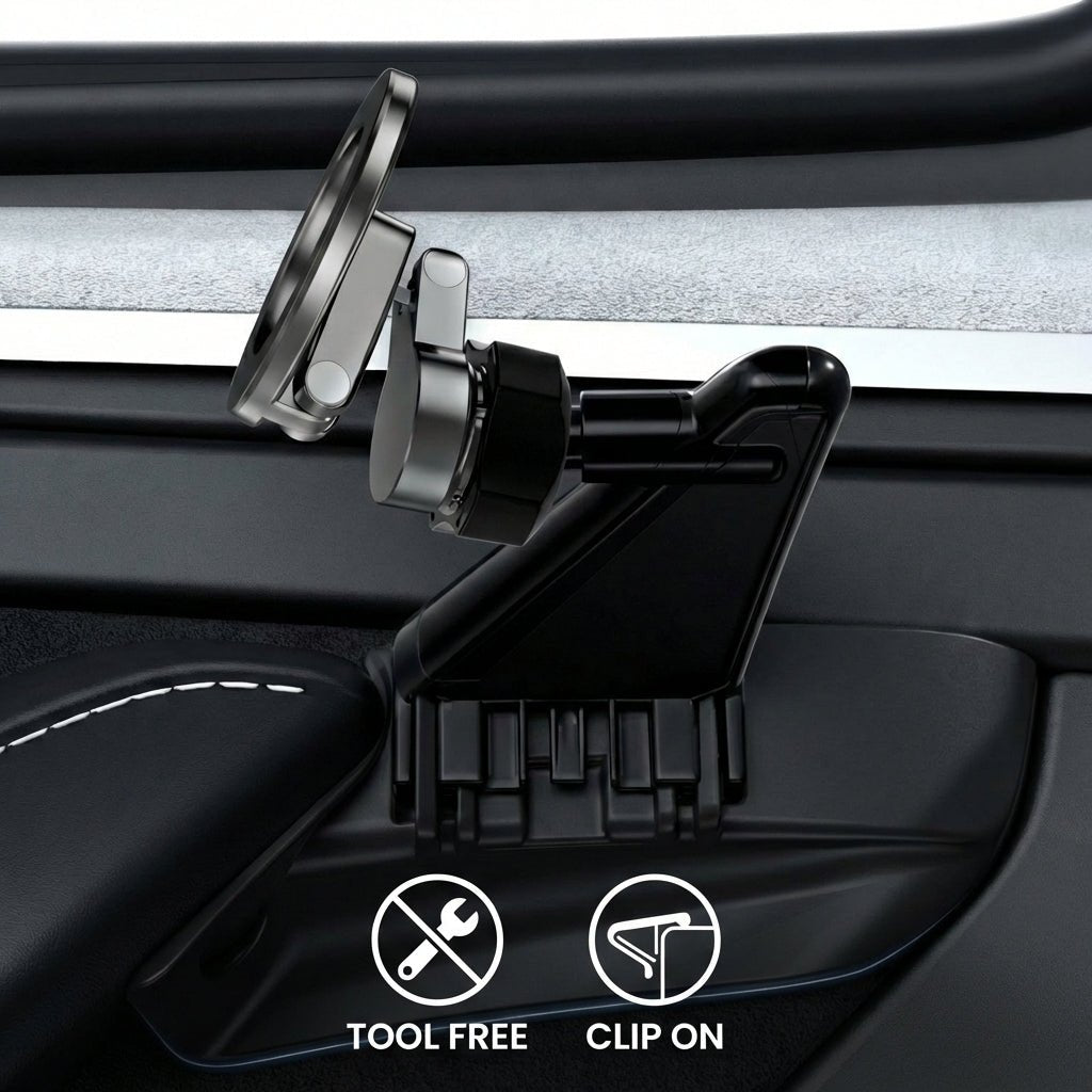 Magnetic Driver Side Door Phone Mount for Tesla Model 3 Highland & Model Y Juniper - Tesery Official Store