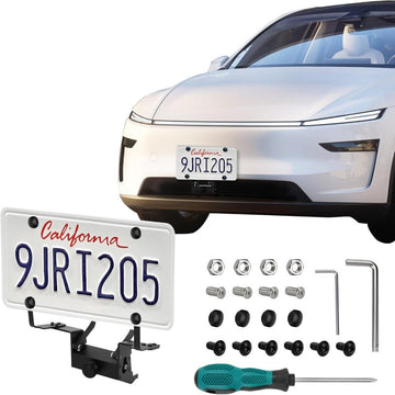 Model Y Juniper Front License Plate Holder | No - Drill, Anti - Theft Aluminum - Tesery Official Store