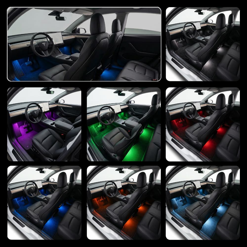 Multi - Color RGB Footwell LED Lights for Model 3/Y/S - Tesery Official Store