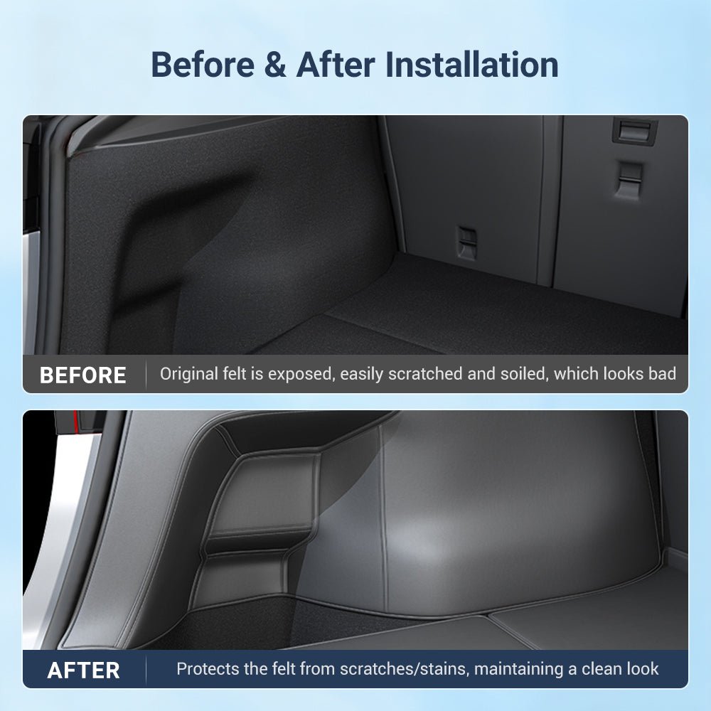 Nappa Leather Trunk Side Protectors for Model Y Juniper - Tesery Official Store