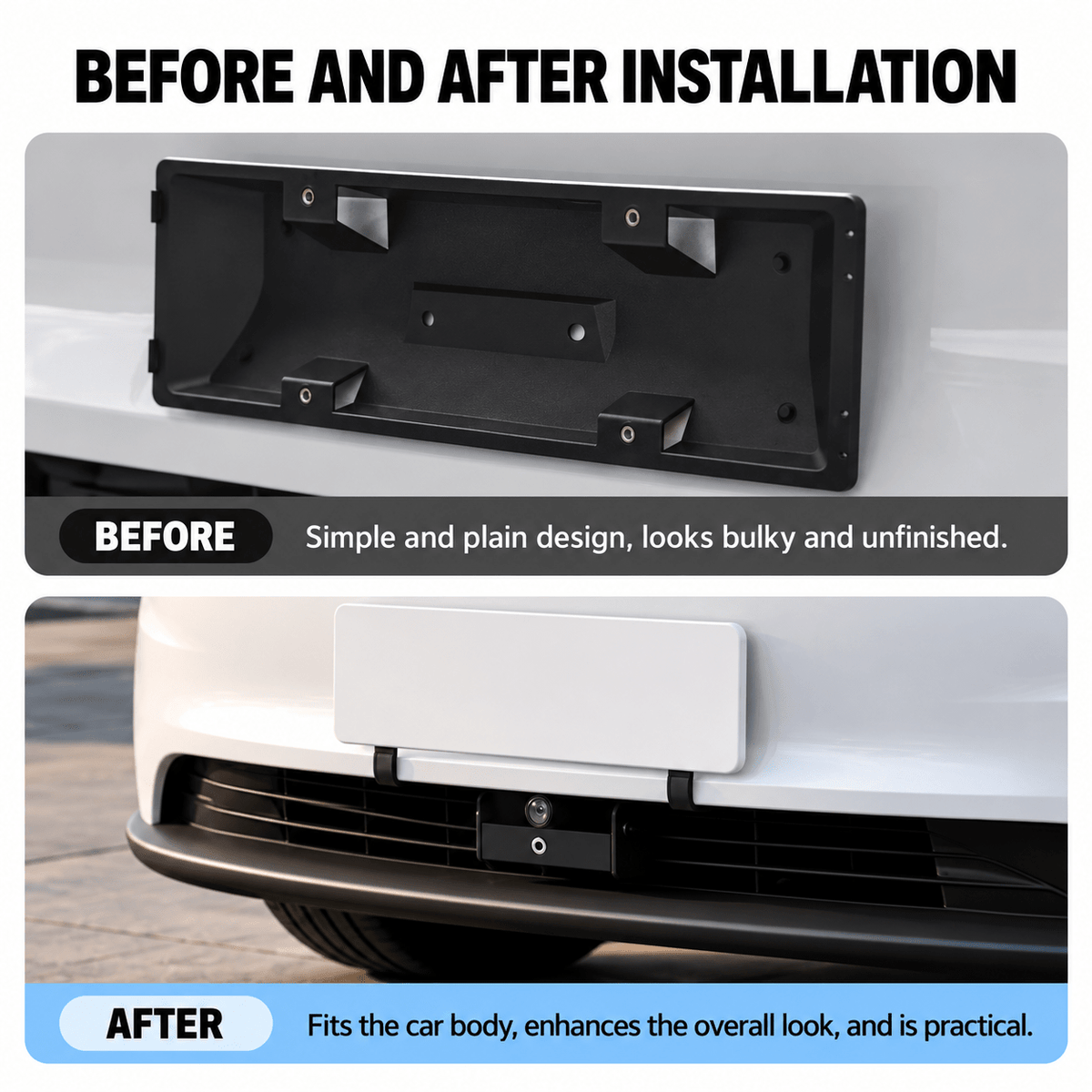 No-Drill Front License Plate Holder for Model Y Standard (2026+) - Tesery Official Store