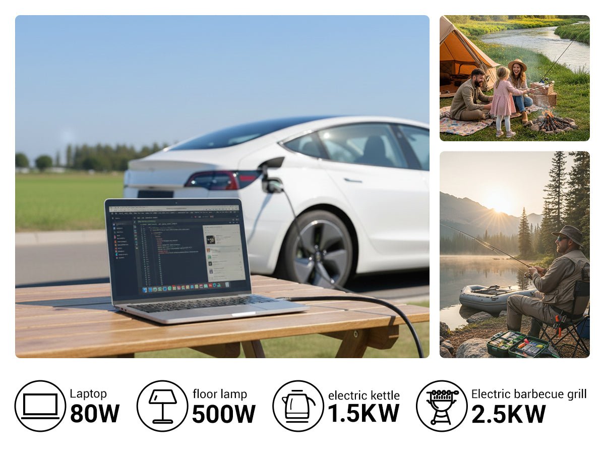 Premium V2L (Vehicle - to - Load) Adapter for Tesla | Intelligent Safety - Tesery Official Store