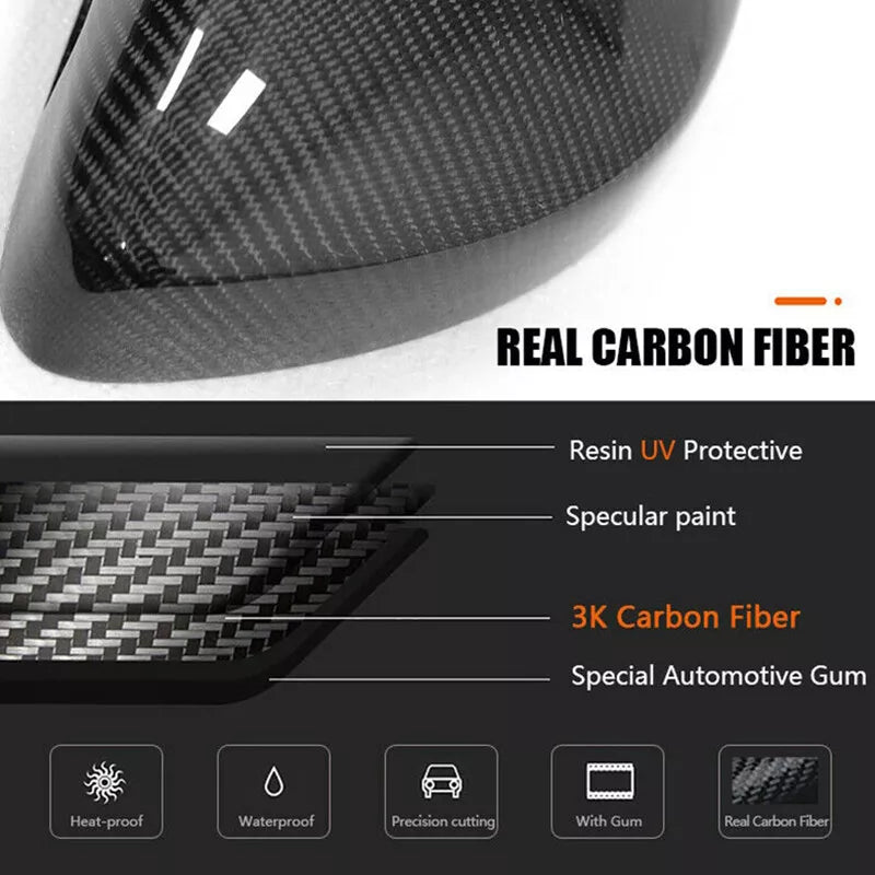 Real Carbon Fiber Mirror Covers Replacement for Model S / X - Tesery Official Store