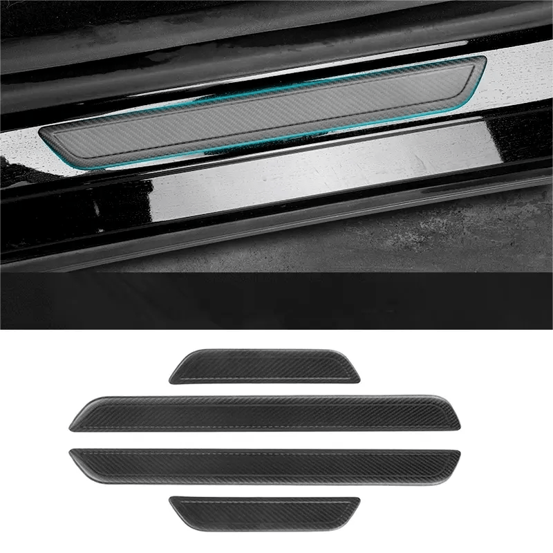 Real Dry Carbon Fiber Door Sill Strip Overlay for Model 3/Y - Tesery Official Store