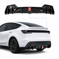 Rear Bumper Lip Spoiler & Diffuser with Flashing LED Pilot Brake Light for Model Y Juniper - Tesery Official Store