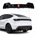 Rear Bumper Lip Spoiler & Diffuser with Flashing LED Pilot Brake Light for Model Y Juniper - Tesery Official Store