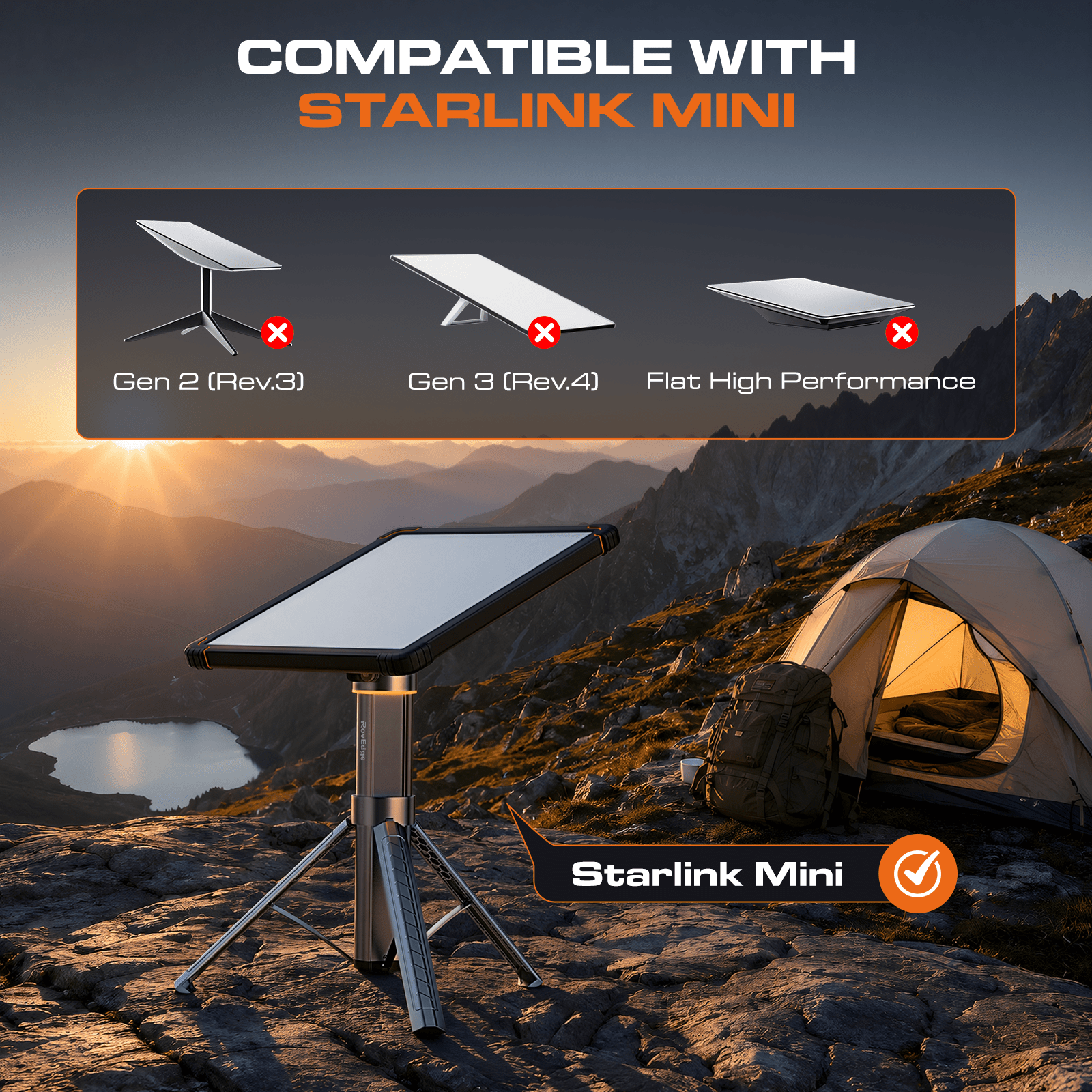 RovEdge R - Foot Armor Case for Starlink Mini | Anti - Drop Protection & IP65 - Tesery Official Store
