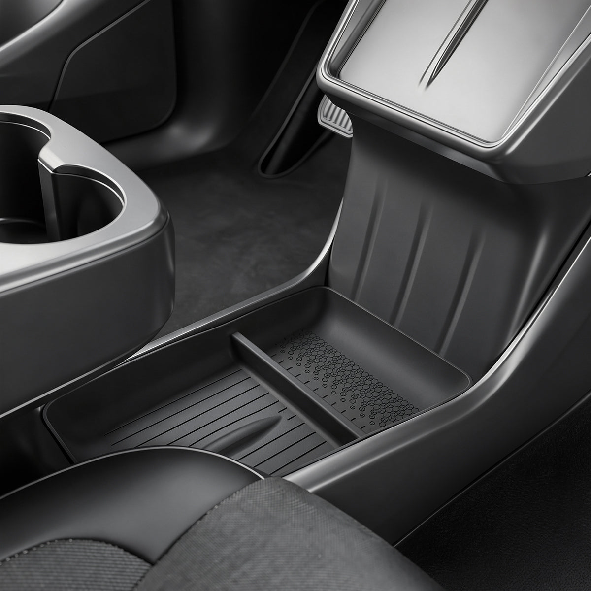Silicone Center Console Lower Tray Mat for Model Y Standard 2026+ - Tesery Official Store
