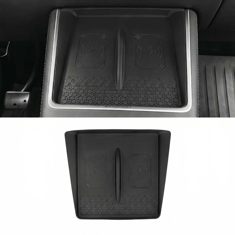Silicone Center Console Mat for Model Y Standard 2026 – Non - Slip Wireless Charging Pad Cover - Tesery Official Store