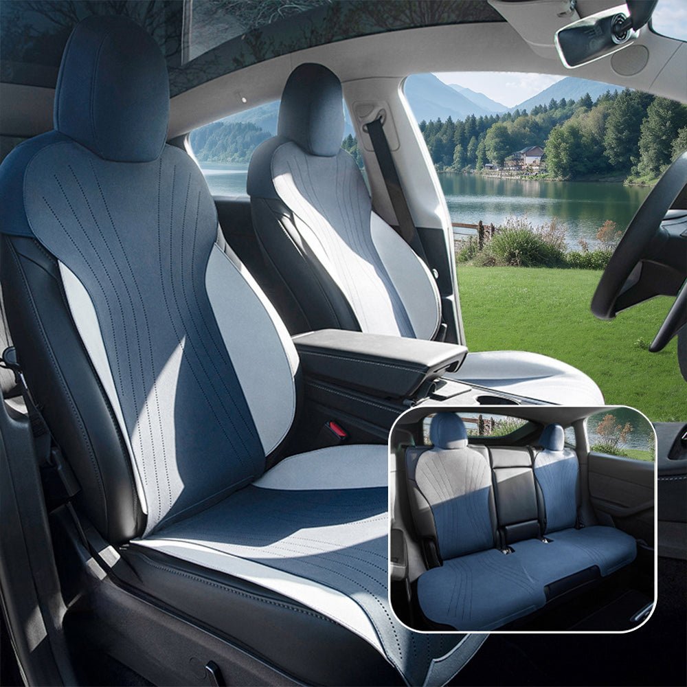 Suede Seat Covers for Tesla Model 3 & Model Y - Tesery Official Store