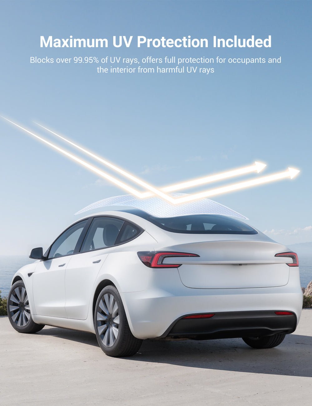 Summer Comfort Pack: Roof & Windshield Shades for Model 3 Highland - Tesery Official Store
