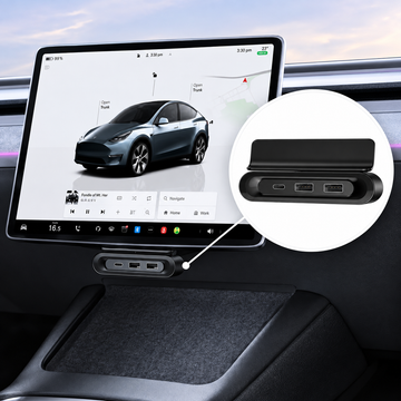 Model Y Juniper / Model YL / Model 3 Highland için Tesery Gizli Katlanabilir Ekran Altı USB Hub'ı