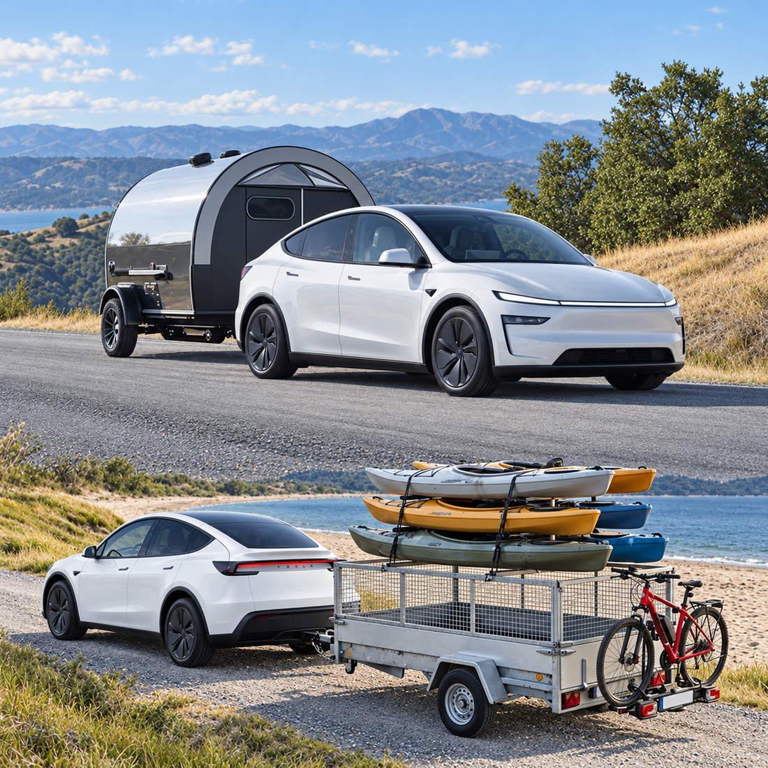 TESERY Trailer Tow Hitch for Model Y | 6500 lbs Capacity | No - Drill Install - Tesery Official Store