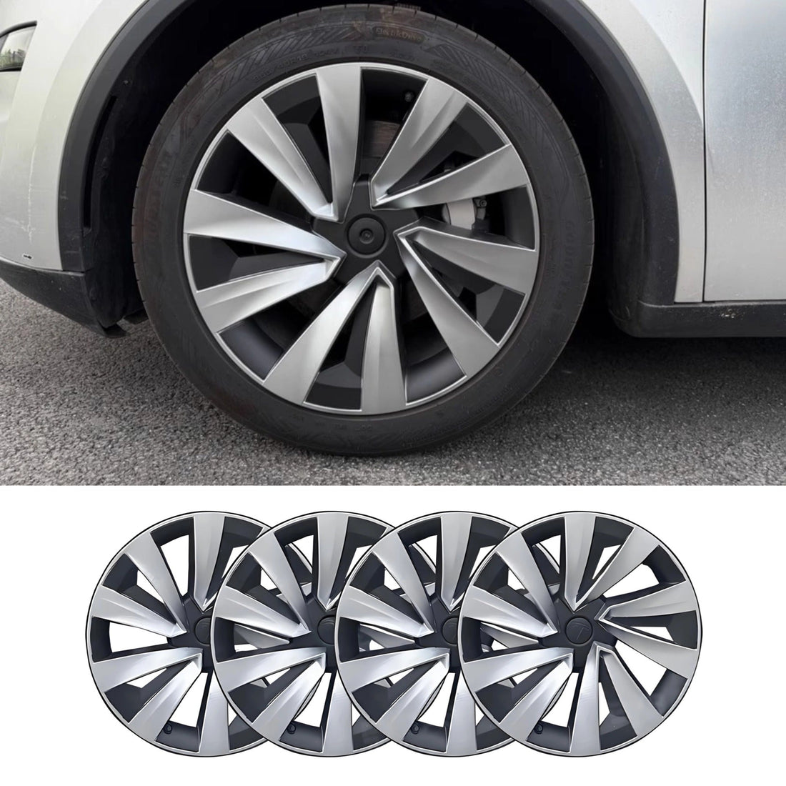 TESERY 19″ Cyclone Wheel Covers for Model Y Juniper (4PCS) - Tesery Official Store