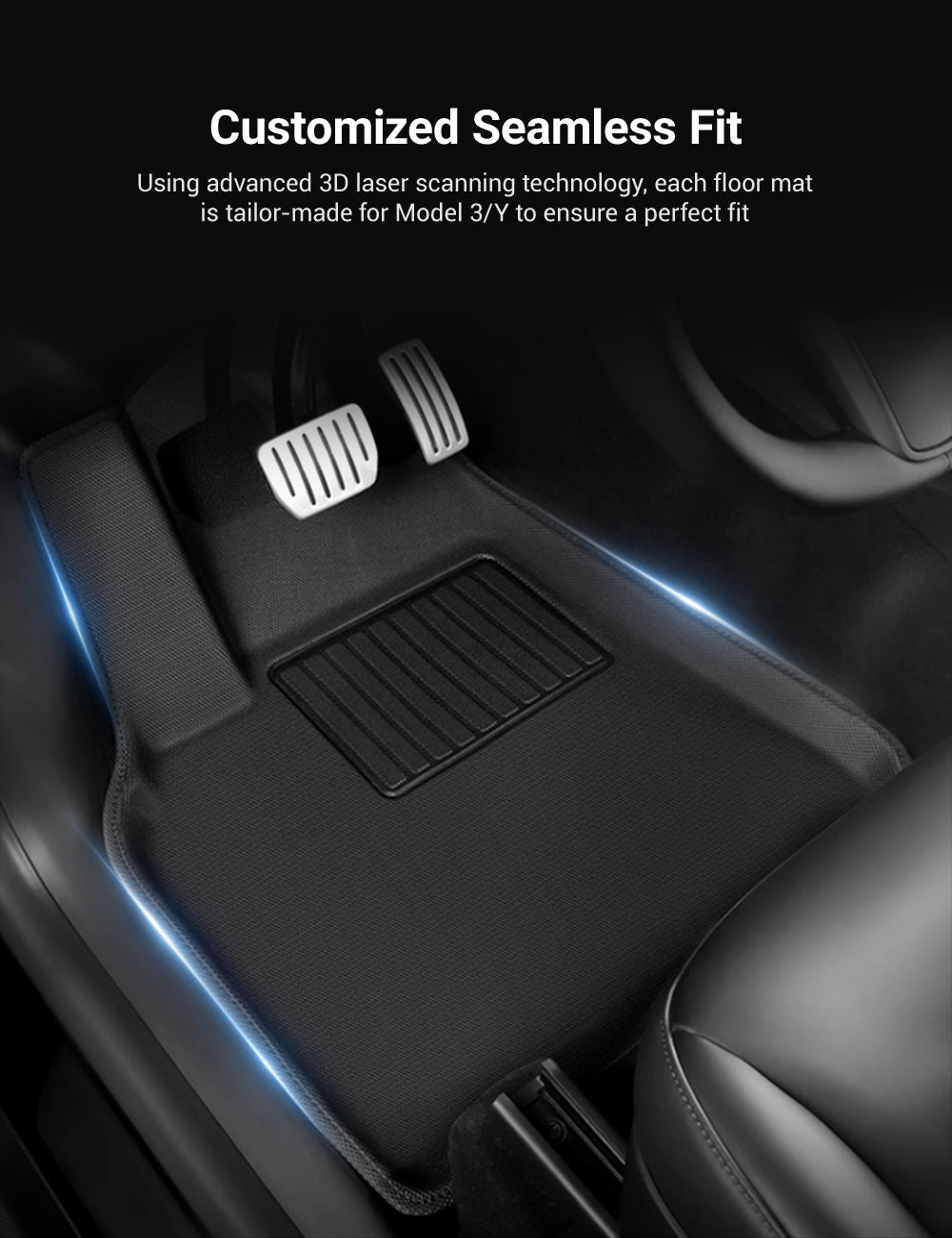 TESERY All Weather 3D Floor Mats for Tesla Model Y & Model 3 Highland - Tesery Official Store