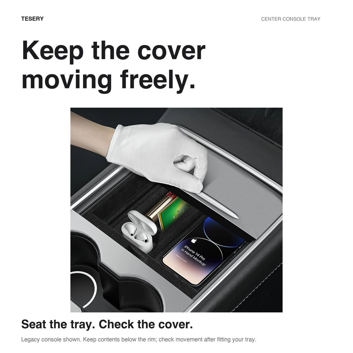 TESERY Center Console Tray for Model 3 & Model Y & Model YL - Tesery Official Store
