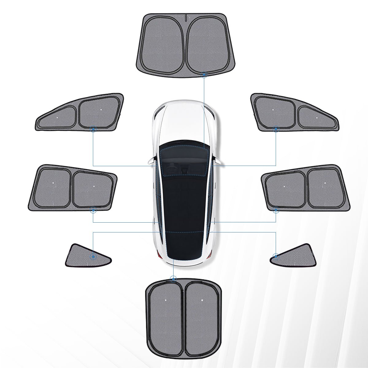 TESERY Full Car Sun Shade Set for Tesla Model YL 2026+ - Tesery Official Store