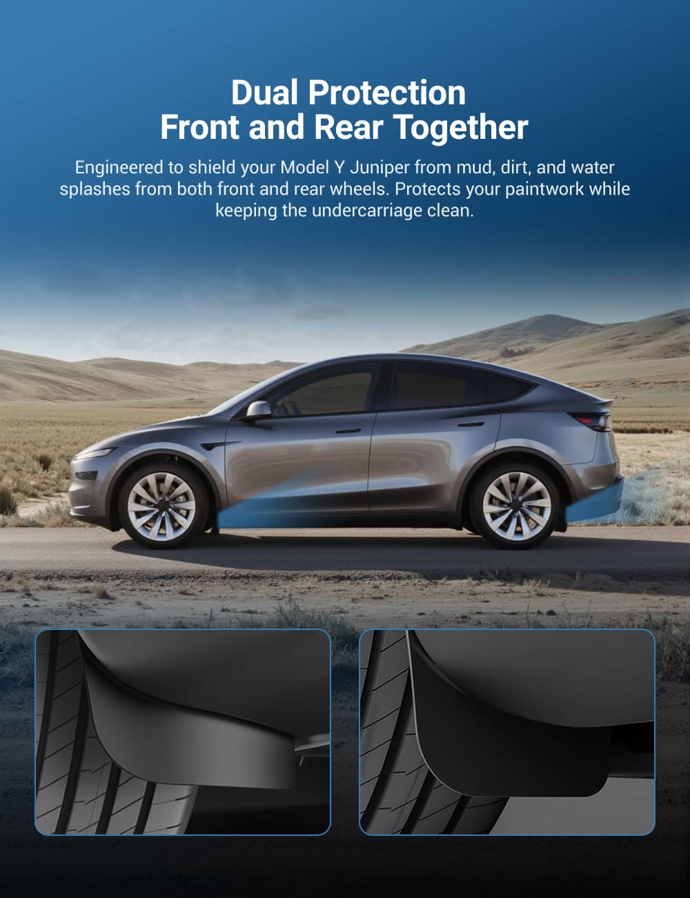 TESERY Hidden Mud Flaps Mud Guard for Model Y Juniper - Tesery Official Store