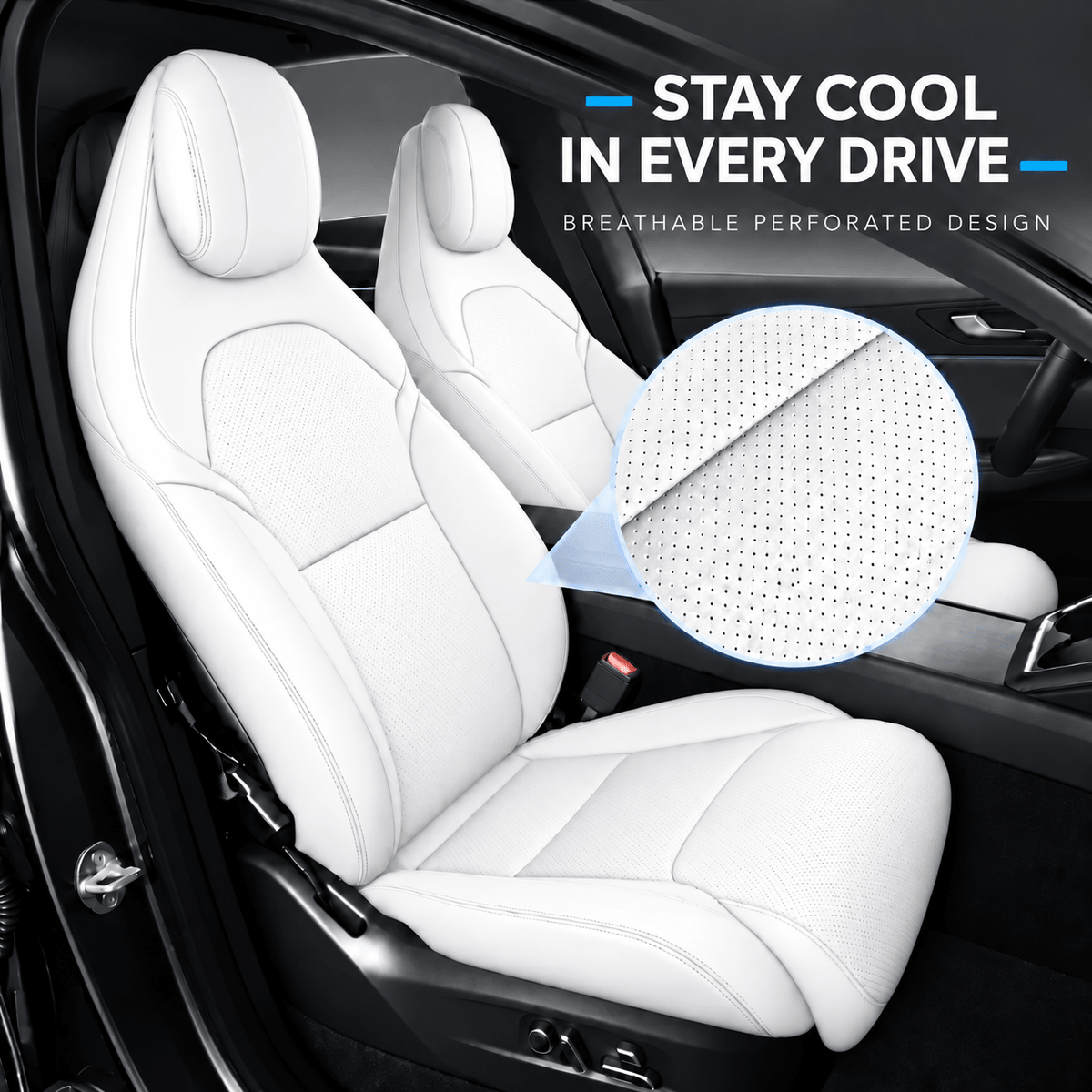 TESERY Leather Seat Covers for Tesla Model YL 6-Seater - Tesery Official Store