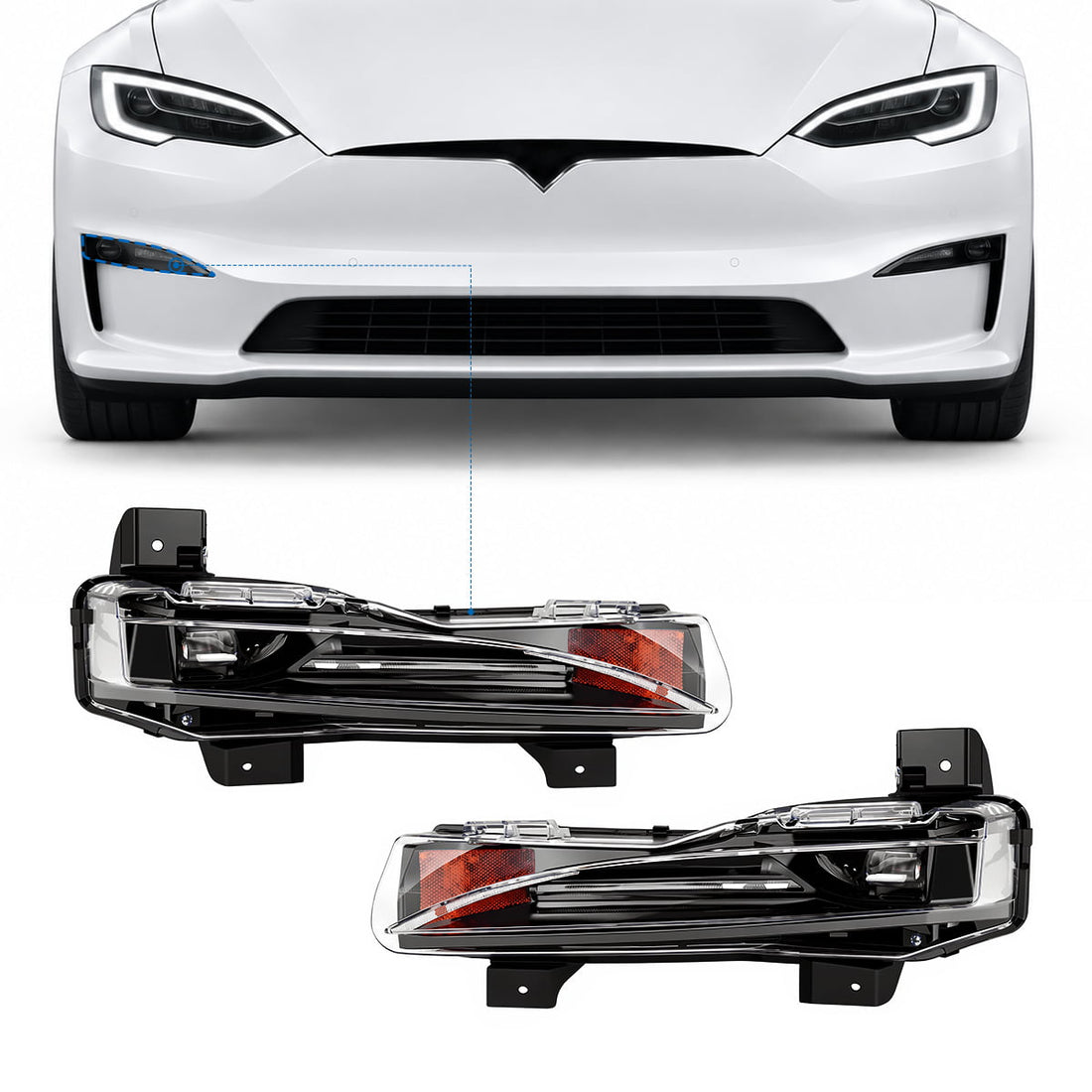 TESERY LED Fog Light Replacement for Model S (22-26) - Tesery Official Store