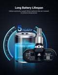 TESERY BLE TPMS 5-Year+ Battery Lifespan – Automotive-Grade Lithium Battery, Extreme Temperature Resistant