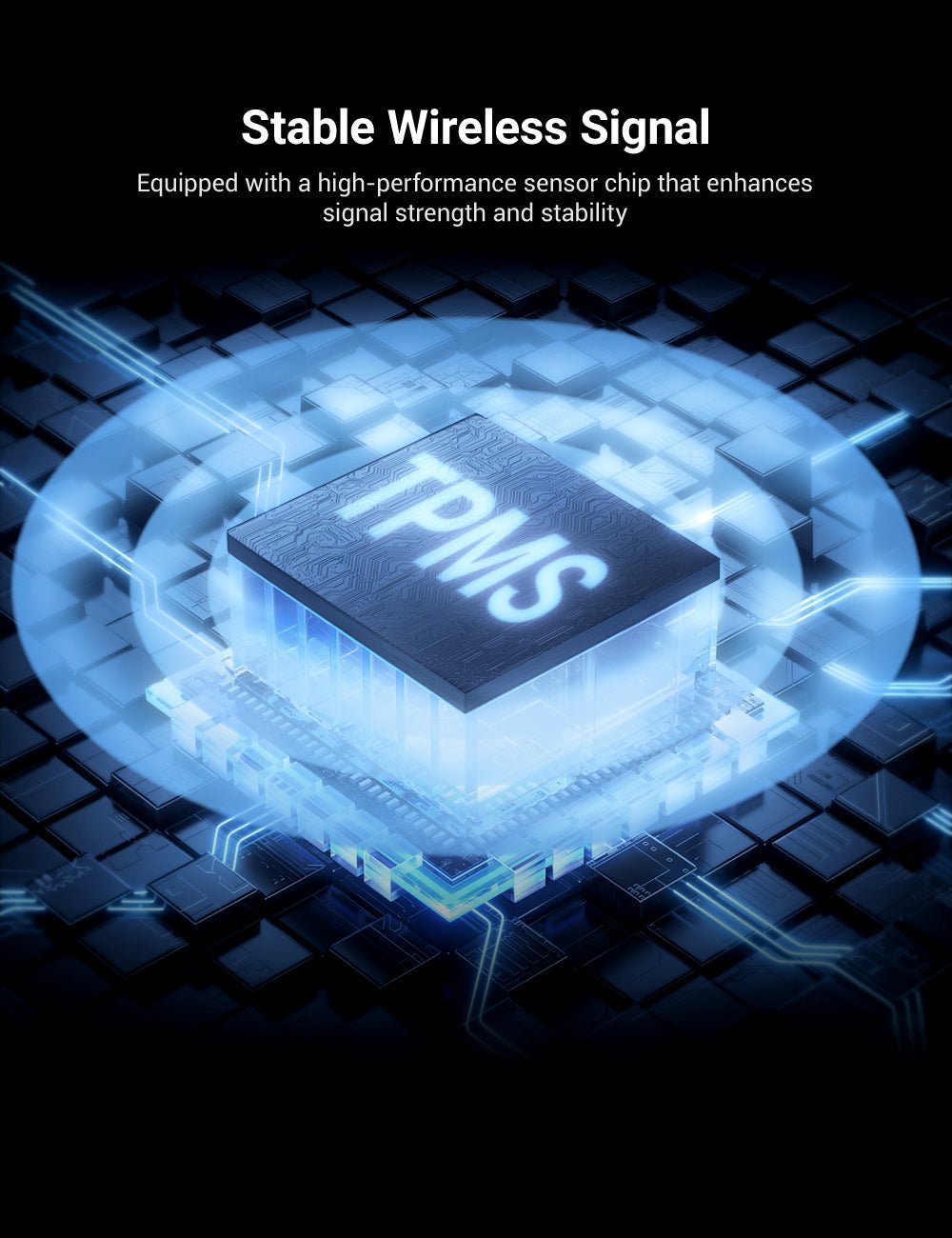 TESERY BLE TPMS High-Performance Sensor Chip – Stable Wireless Signal, Enhanced BLE Signal Strength and Stability