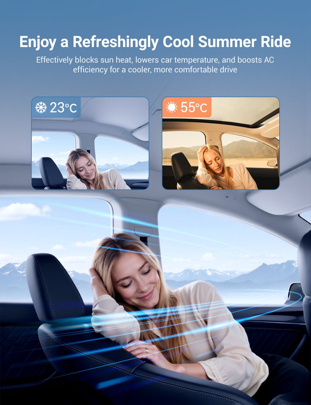 TESERY Retractable Sun Shade for Model Y Juniper - Tesery Official Store