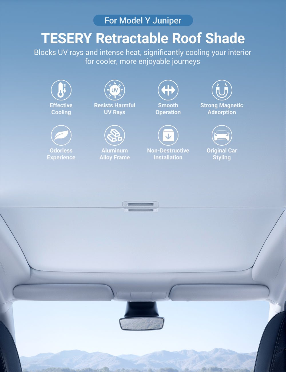 TESERY Retractable Sunshade for Model Y Juniper - Tesery Official Store