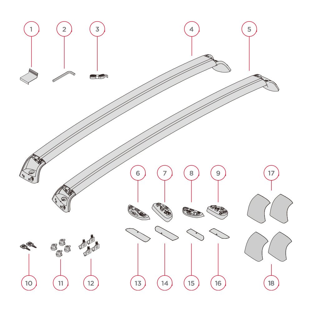 TESERY Roof Rack for Tesla Model 3 Highland / Model Y (Set of 2) - Tesery Official Store