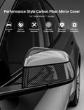 TESERY Side Mirror Cover for Tesla Model Y Juniper ( OEM Style ) - Dry Carbon Fiber Exterior Mods - Tesery Official Store