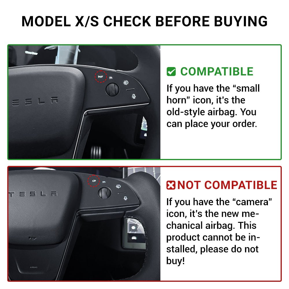 TESERY Touch Horn Carbon Fiber Yoke Plaid Steering Wheel Upgrade for Tesla Model S / X 2021 - 2023 - Tesery Official Store