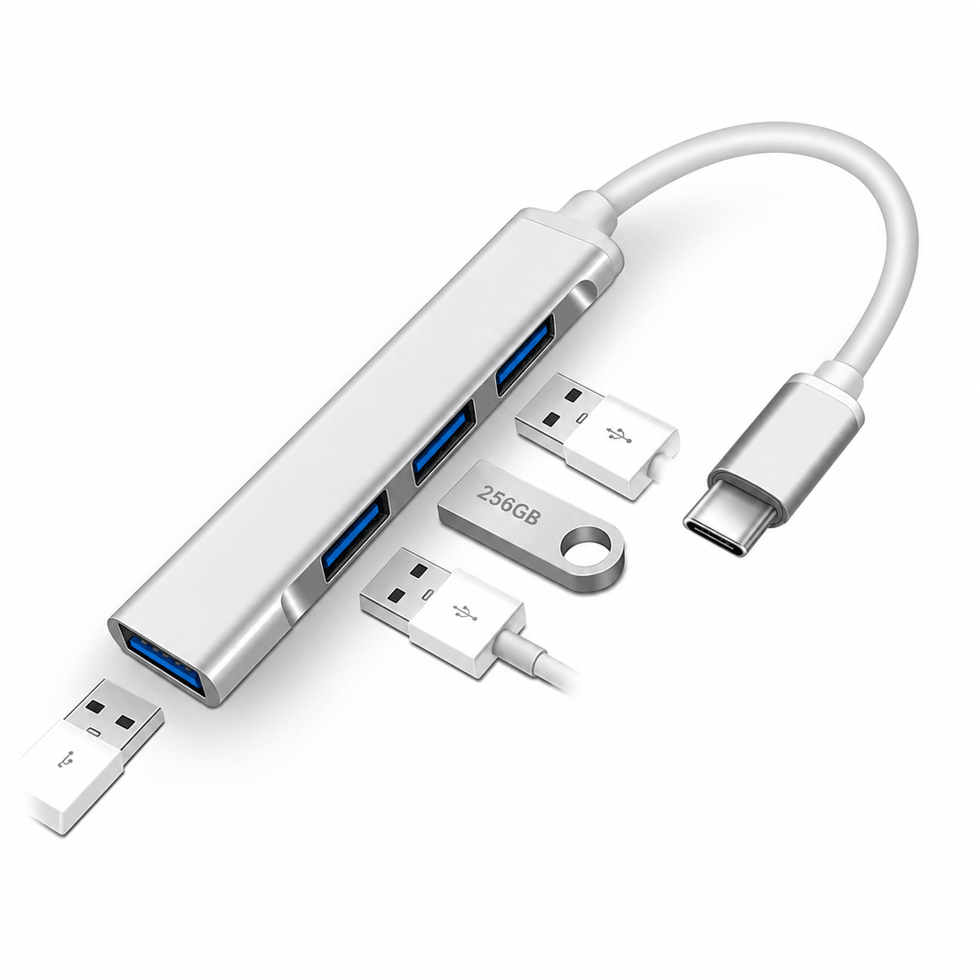 Tesla USB Tepy C Hub suitable for Model 3/Y/S/X 4 in 1 USB 3.0 Ports - Tesery Official Store