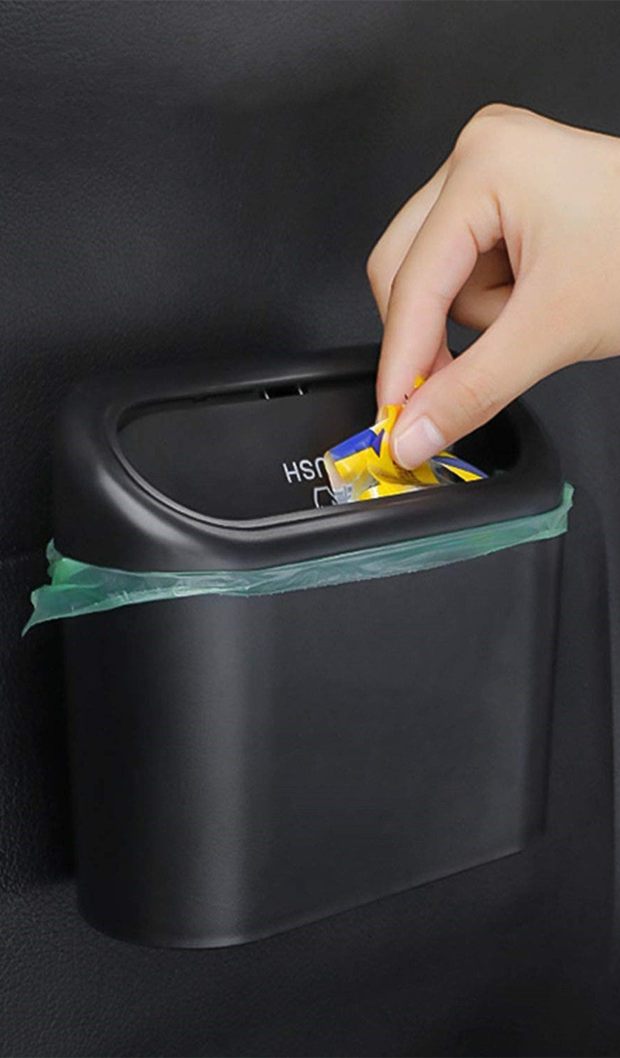 Tesery: Mini Tesla Interior Garbage Bin | Auto-Rebounding Lid & Easy Clean