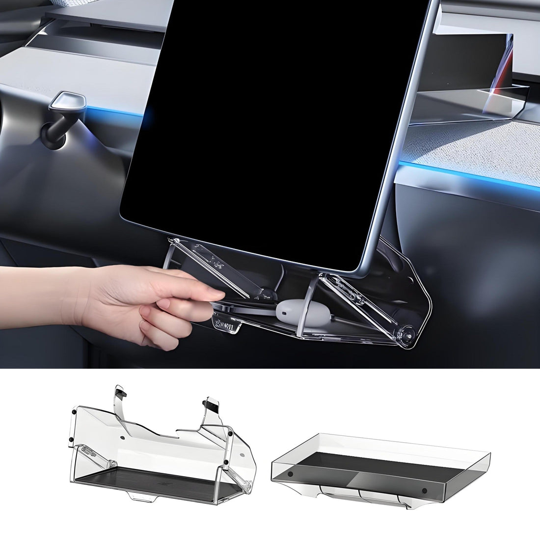 Under Screen Storage Organizer for Tesla Model Y Juniper & Model 3 Highland - Tesery Official Store