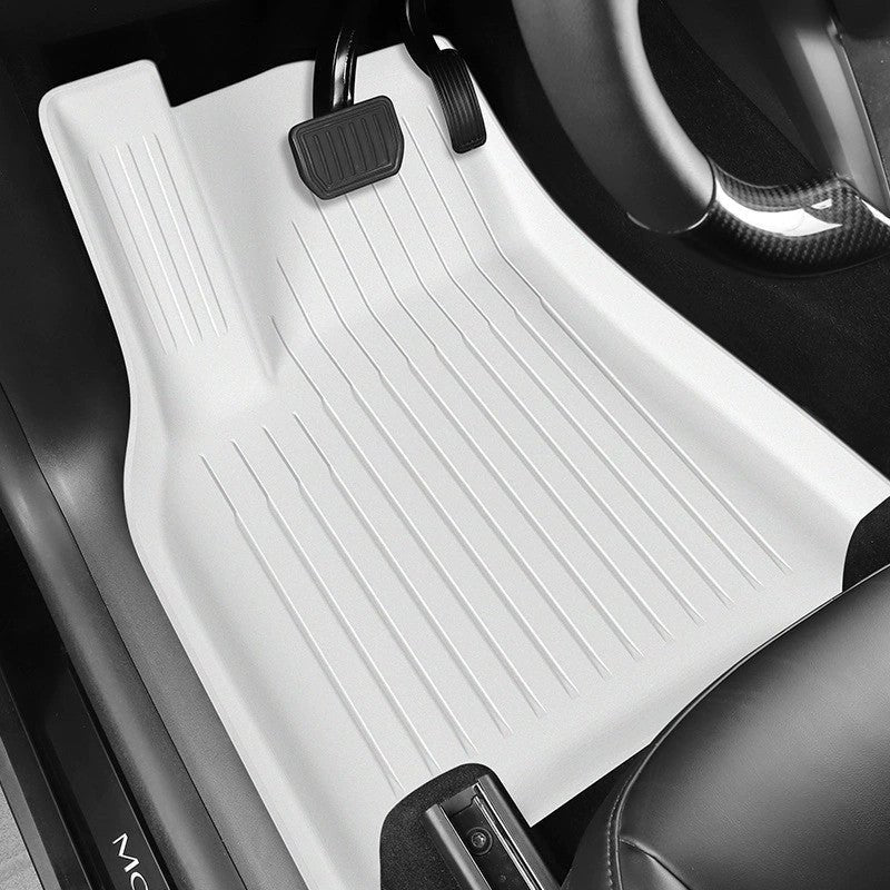 White TPE Floor Mats for Model 3 & Model Y - Tesery Official Store