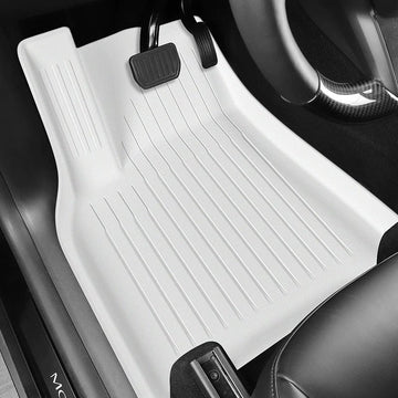 White TPE Floor Mats for Model 3 & Model Y - Tesery Official Store