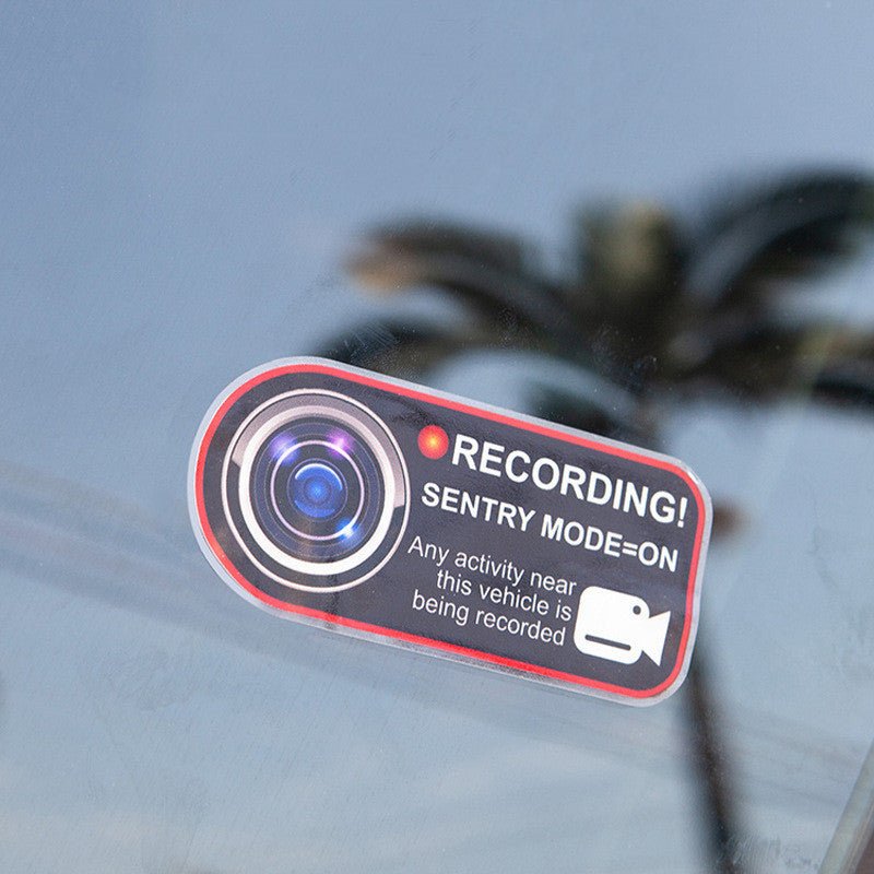 Anti-Theft Warning Sentry Mode Clings (4pcs) for Tesla - Tesery Official Store