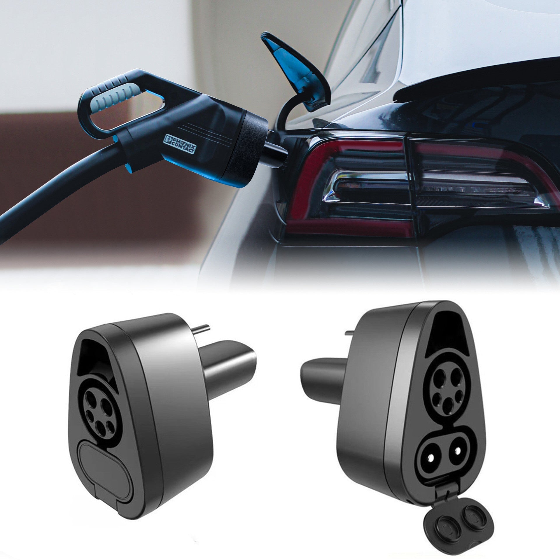 CCS1×J1772 2-in-1 Charging Adapter for Tesla Model 3/Y (After 2020.2 and 2019-2022 Original Supports CCS1) - Tesery Official Store