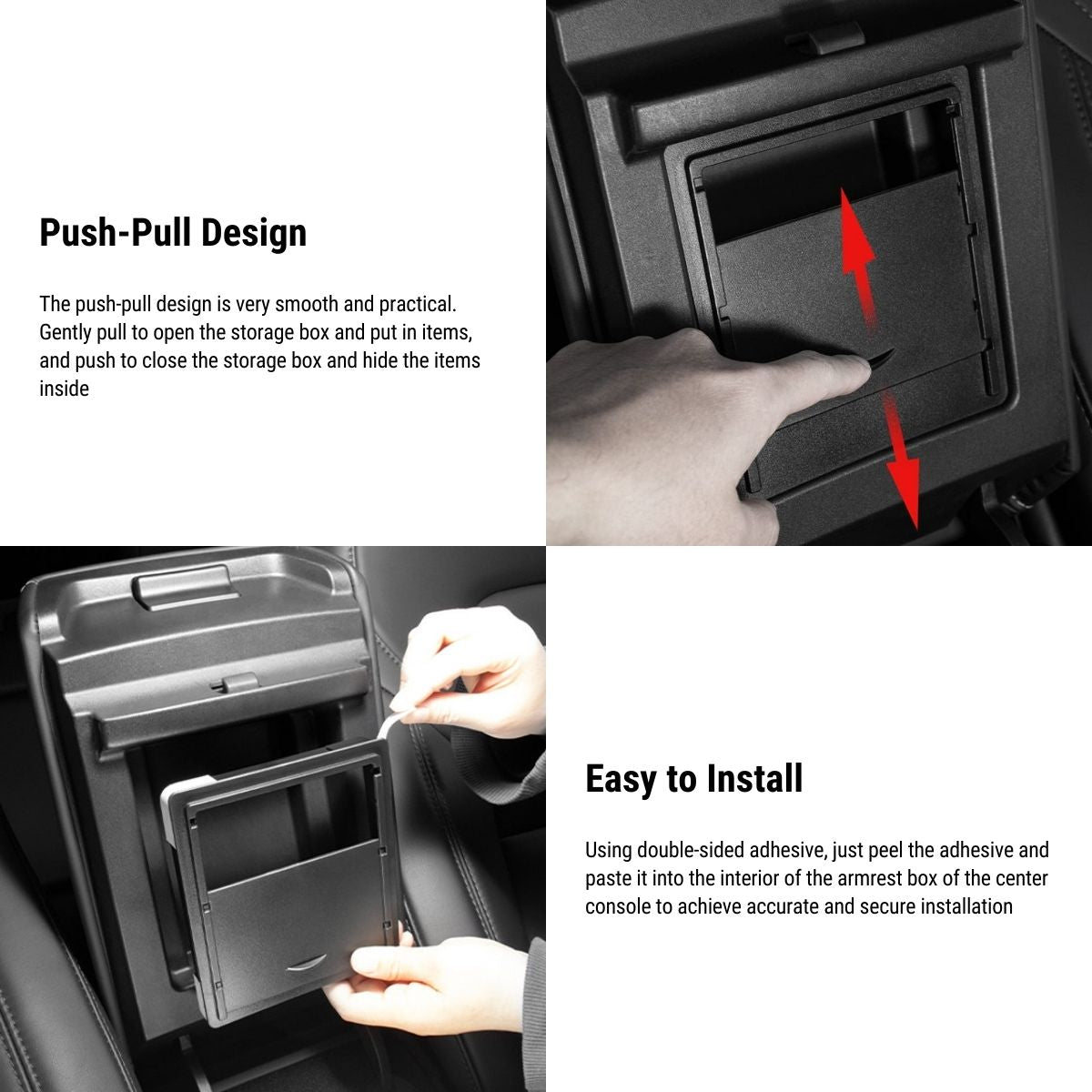 Center Console Organizer Armrest Hidden Storage Box for Tesla Model 3 / Y 2017-2024 - Tesery Official Store