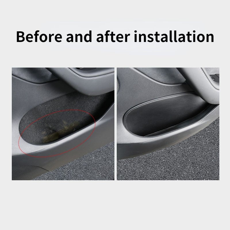 Leather Door Slot Storage Protective Pad suitable for Tesla Model Y (2020-2022) - Tesery Official Store