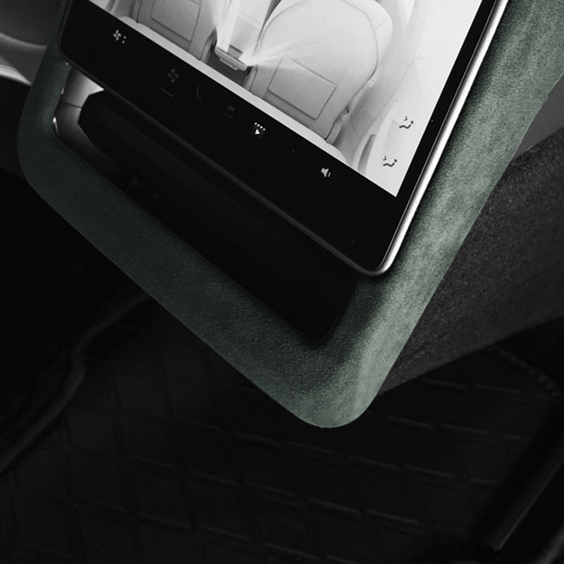 Rear Display Frame In Tumbled Leather for Tesla Model 3 Highland / Model Y - Tesery Official Store