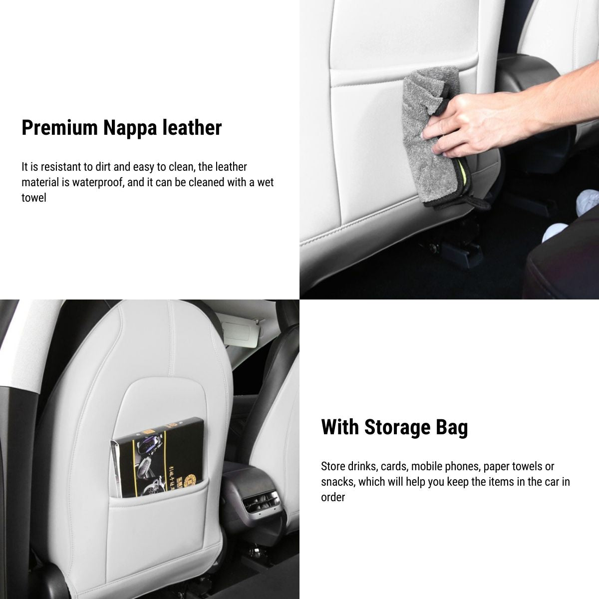 Seat Back Protector for Tesla Model 3 Highland 2023.11 - 2024 & Model Y 2020 - 2024（2pcs） - Tesery Official Store